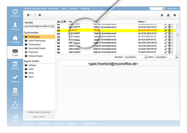 onOffice smart E-Mail-Verwaltung